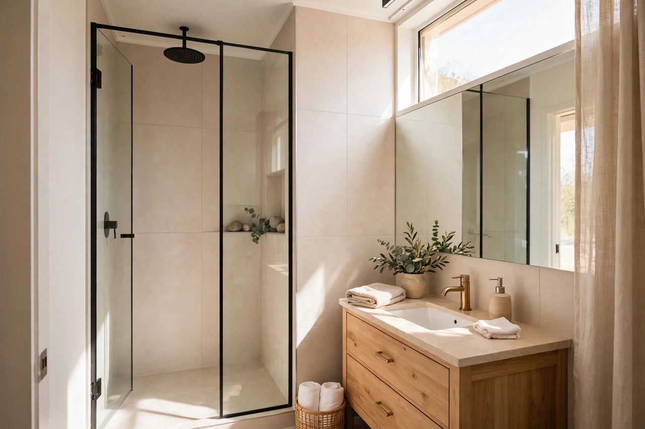 Baños pequeños que se ven amplios y modernos